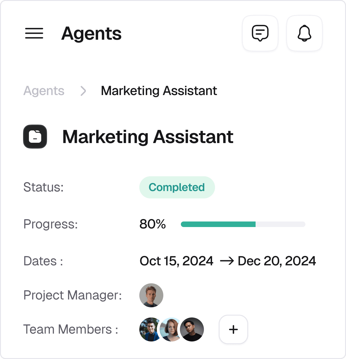 App chat screenshot