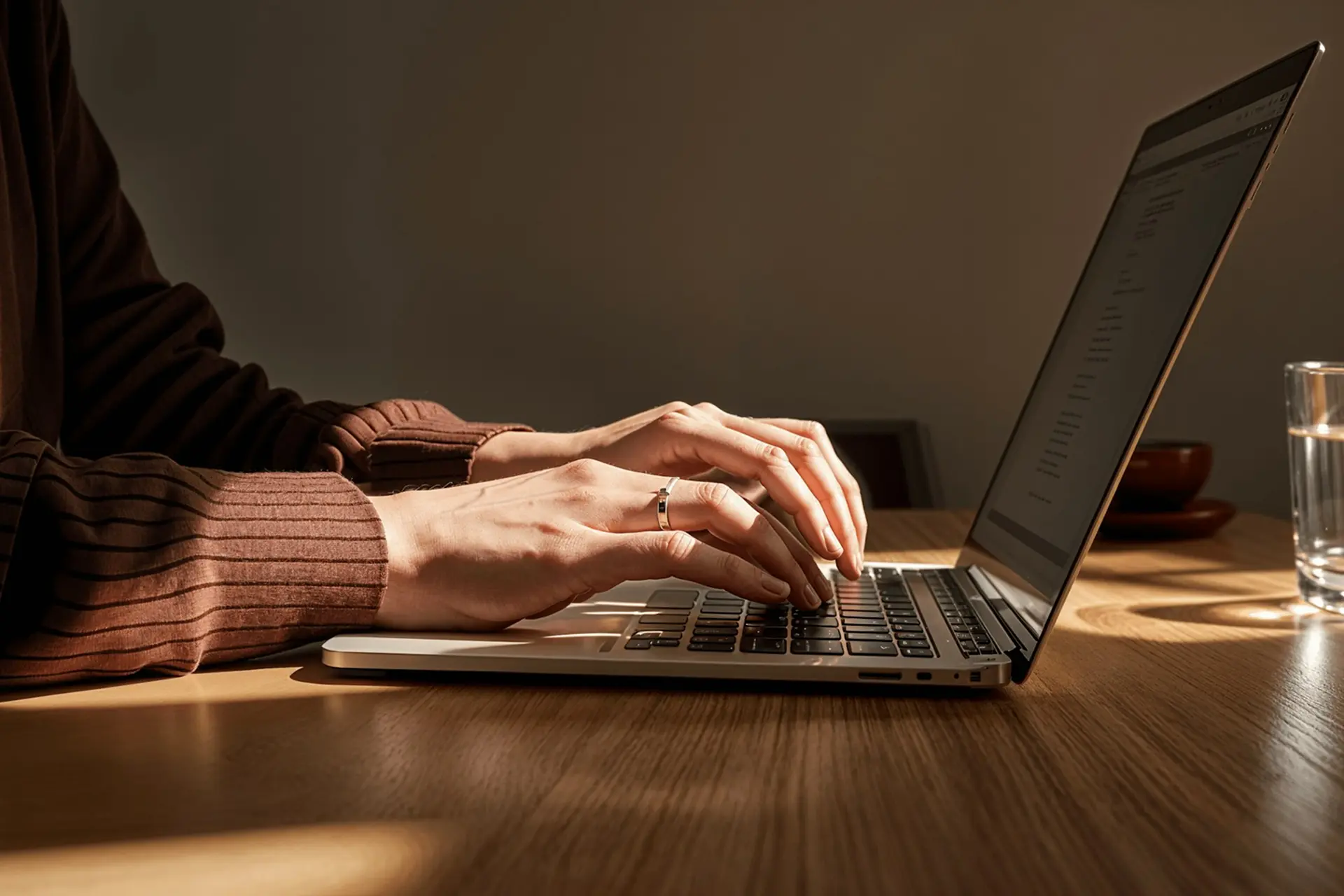 Laptop on desk